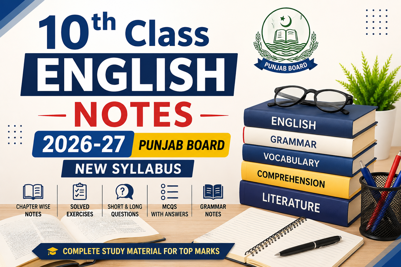 10th Class English Notes 2026-27 Punjab Board New Syllabu