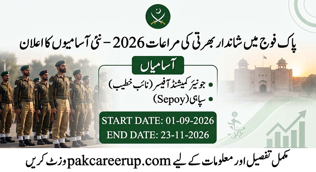 Pak Army Soldier Jobs 2026 Online Registration Start and End Dates